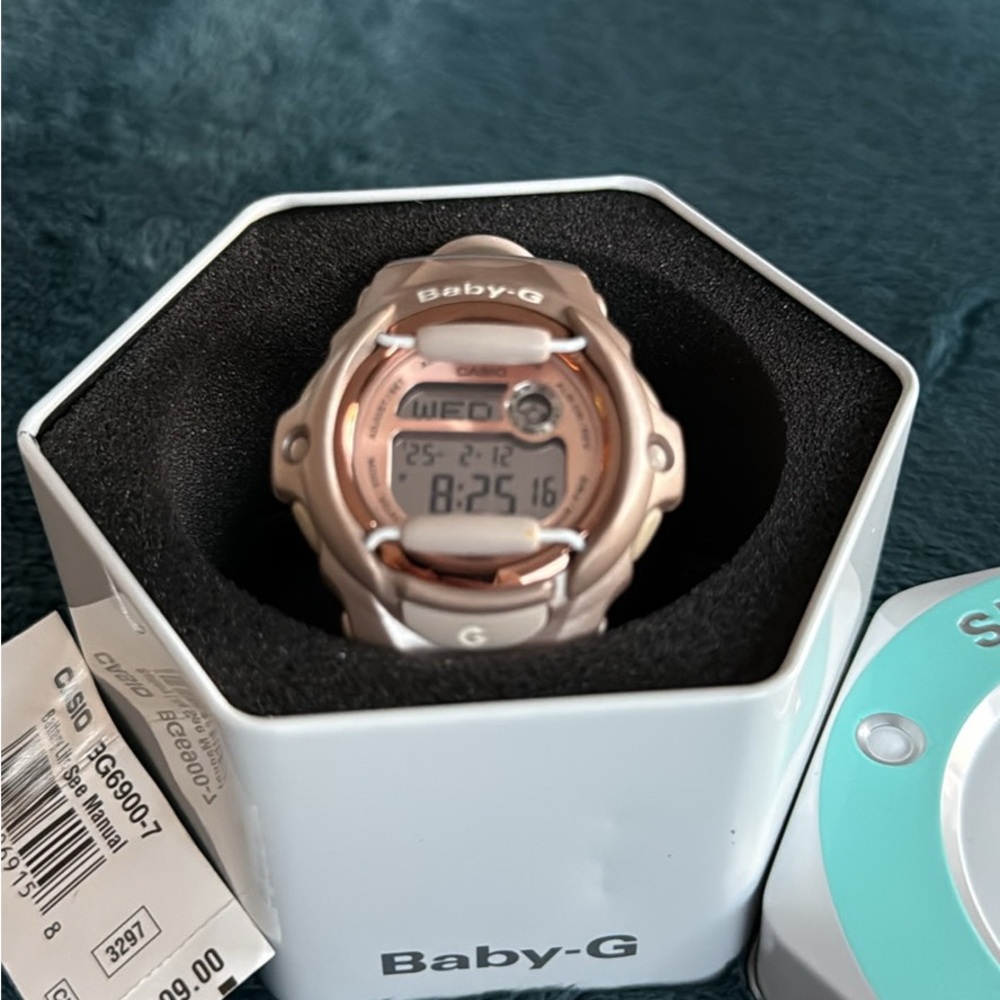 Casio Baby-G Rose Gold and White Watch